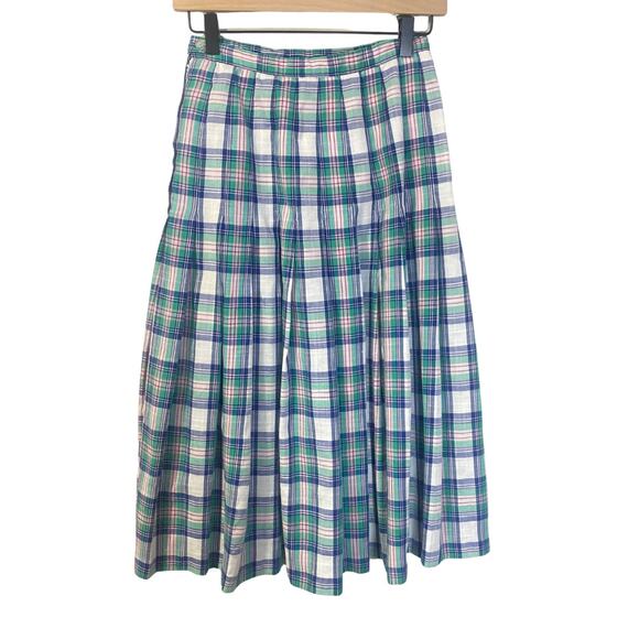 Pendleton Country Sophisticates Checked Plaid Vintage A-Line Midi Skirt Sz 10** - Picture 1 of 10